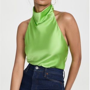 Amanda Uprichard Samba Top in Apple Green